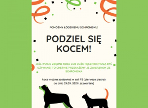 plakat akcji "Podziel się kocem!"